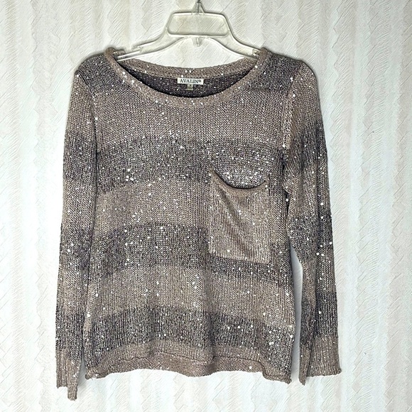 ❤️ AVALIN Sparkling Striped Cardigan Size S - Picture 2 of 6